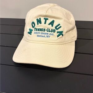 Anthropologie Cream Montauk Tennis Club Cap